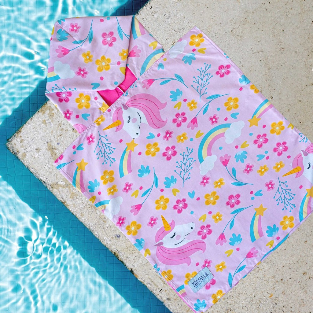 Kids Beach Poncho - Unicorn Wishes