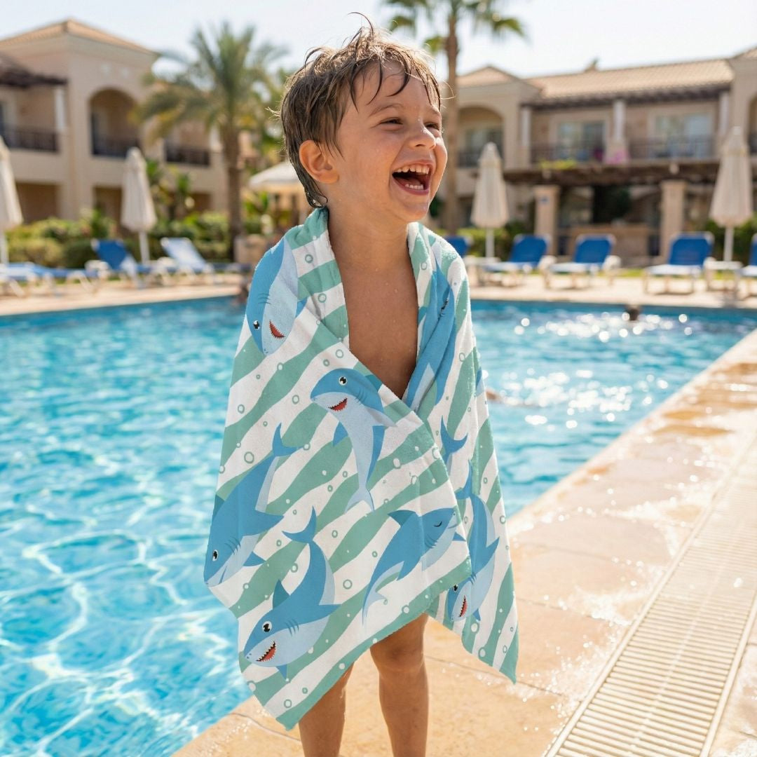 Kids Beach Towel - Fin-tastic