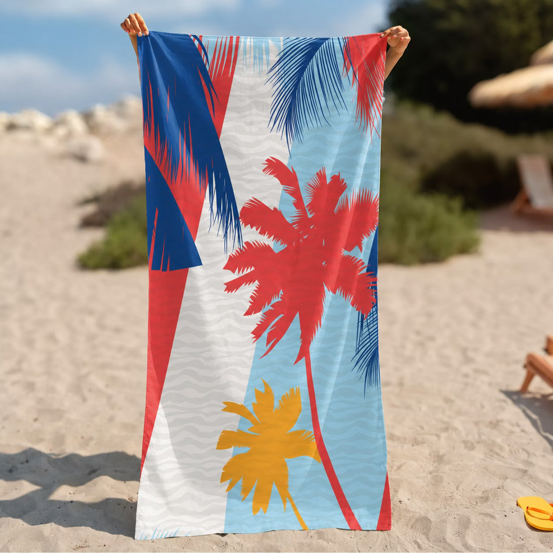 Beach Towel - Sunset Palms