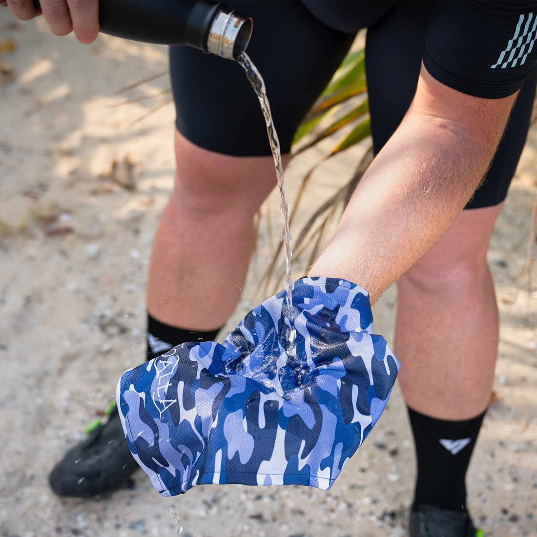 Blue Camo Sports Cooling Towel