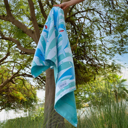 Kids Beach Towel - Fin-tastic