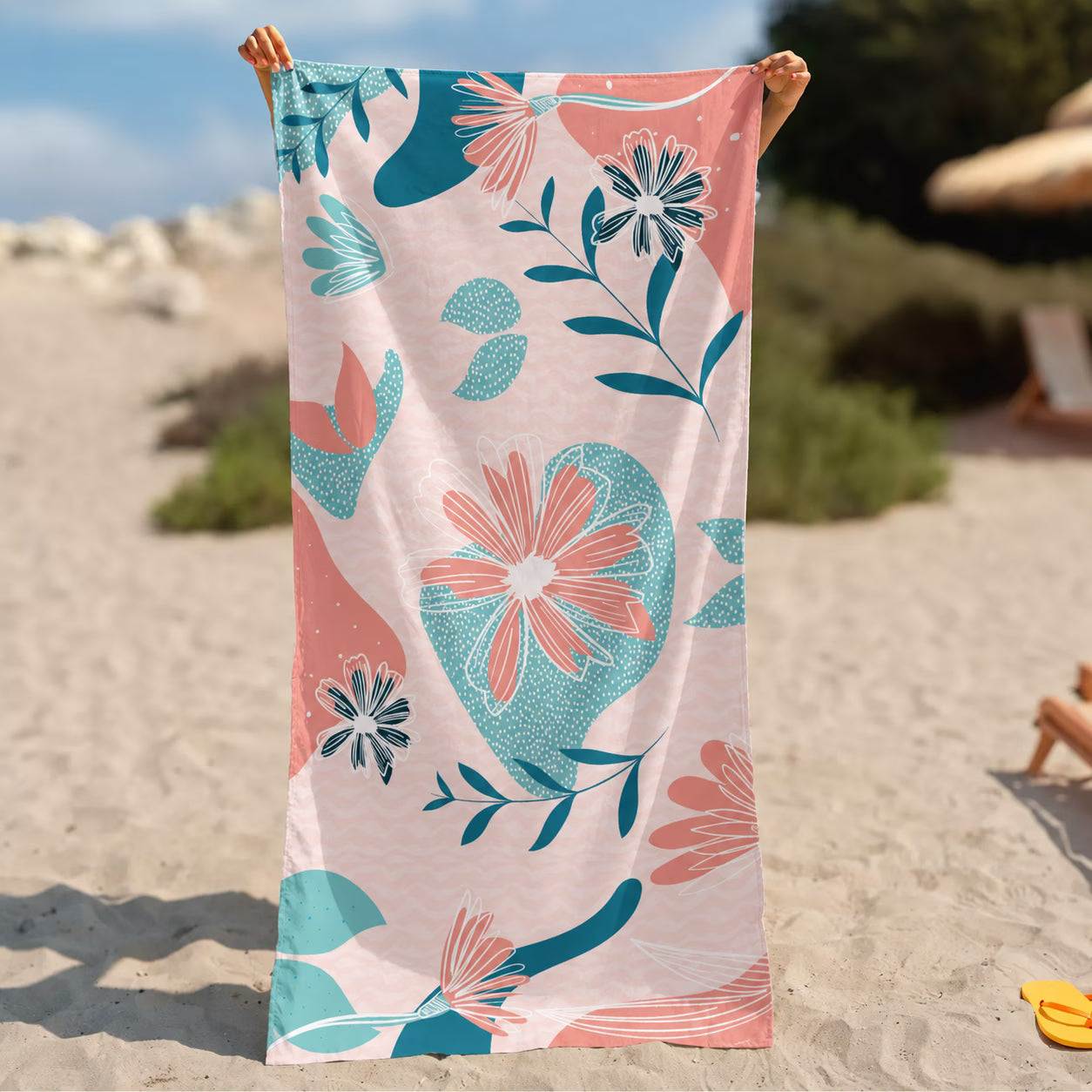 Beach Towel - Blushing Blooms