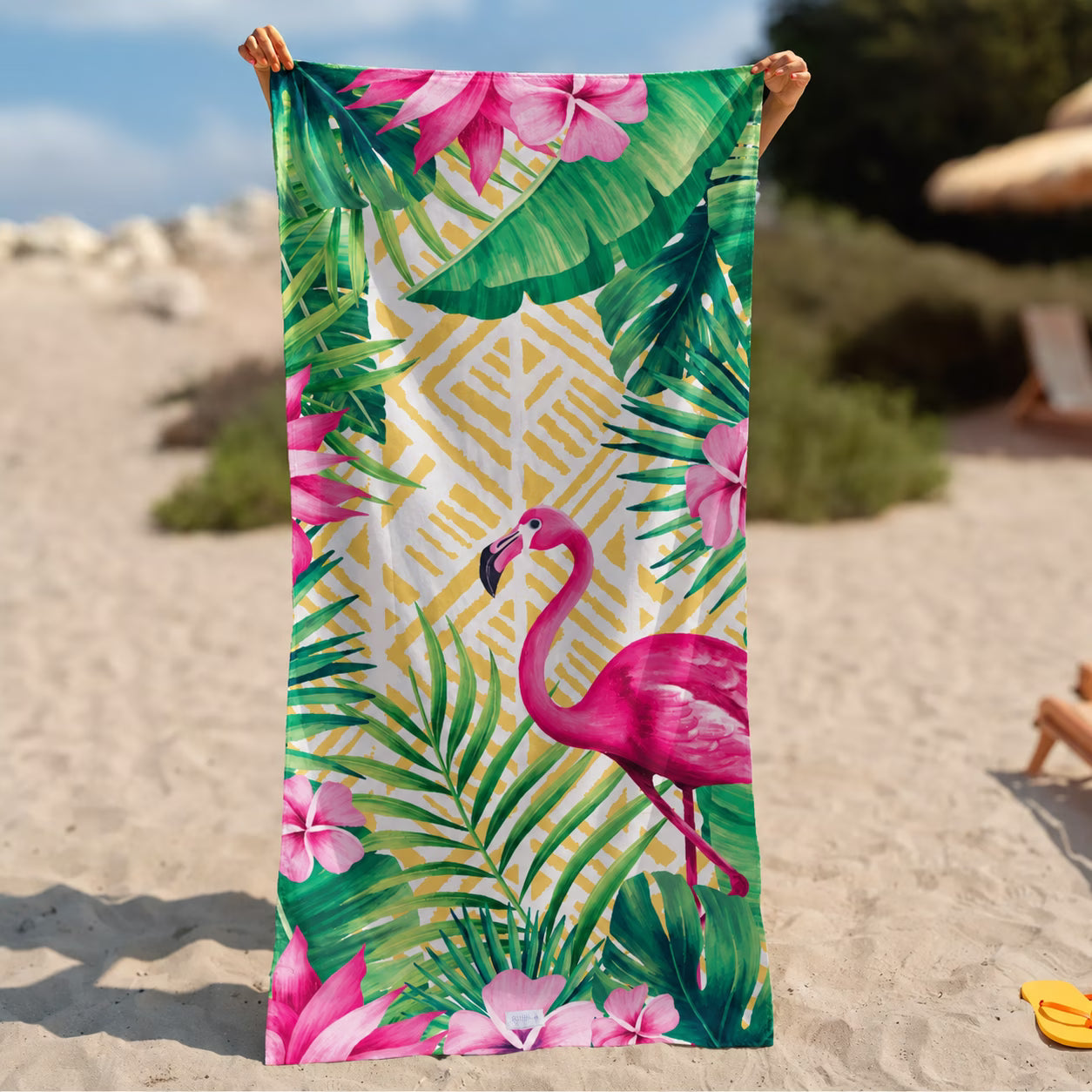 Beach Towel - Flamingo Haven